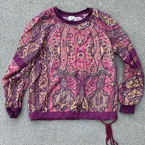 Anthropologie Tiny Long Sleeve Paisley Print Top S